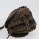 LOUIS VUITTON Monogram Mini Lin SaumurPM Shoulder Bag Brown M95227 Auth BSZ306-4