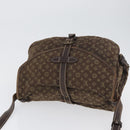 LOUIS VUITTON Monogram Mini Lin SaumurPM Shoulder Bag Brown M95227 Auth BSZ306-6