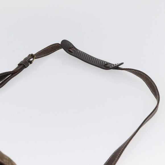 LOUIS VUITTON Monogram Mini Lin SaumurPM Shoulder Bag Brown M95227 Auth BSZ306