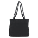 PRADA Tote Bag Nylon Black Silver Auth BSZ307-13