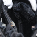 PRADA Tote Bag Nylon Black Silver Auth BSZ307-23