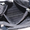 PRADA Tote Bag Nylon Black Silver Auth BSZ307-26