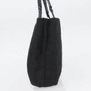 PRADA Tote Bag Nylon Black Silver Auth BSZ307-3