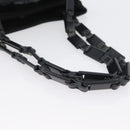 PRADA Tote Bag Nylon Black Silver Auth BSZ307-7