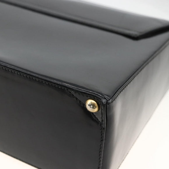 GIVENCHY Shoulder Bag Patent leather Black Gold Auth BSZ308