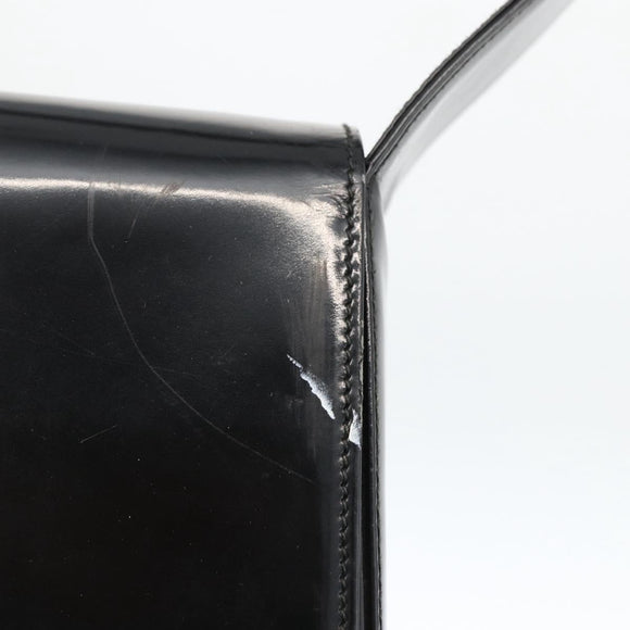 GIVENCHY Shoulder Bag Patent leather Black Gold Auth BSZ308
