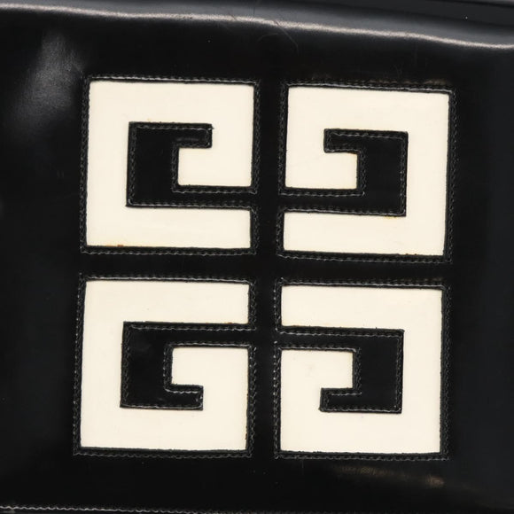 GIVENCHY Shoulder Bag Patent leather Black Gold Auth BSZ308