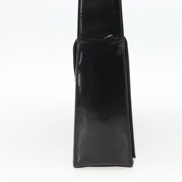 GIVENCHY Shoulder Bag Patent leather Black Gold Auth BSZ308
