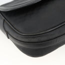 GUCCI Micro GG Supreme Schoudertas PVC Zwart Goud Auth BSZ310-14
