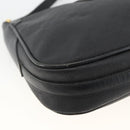 GUCCI Micro GG Supreme Schoudertas PVC Zwart Goud Auth BSZ310-16