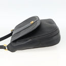 GUCCI Micro GG Supreme Schoudertas PVC Zwart Goud Auth BSZ310-3