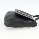 GUCCI Micro GG Supreme Schoudertas PVC Zwart Goud Auth BSZ310-4