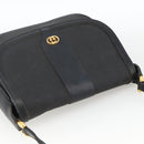 GUCCI Micro GG Supreme Schoudertas PVC Zwart Goud Auth BSZ310-6