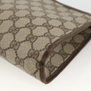GUCCI GG Supreme Clutch Bag PVC Beige Gold 97 01 037 Auth BSZ311-10