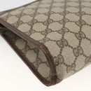 GUCCI GG Supreme Clutch Bag PVC Beige Gold 97 01 037 Auth BSZ311-11