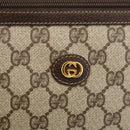 GUCCI GG Supreme Clutch Bag PVC Beige Gold 97 01 037 Auth BSZ311-13