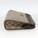 GUCCI GG Supreme Clutch Bag PVC Beige Gold 97 01 037 Auth BSZ311-5
