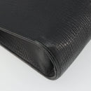 BALLY Business Bag Leather Black Silver Auth BSZ315-14