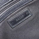 BALLY Business Bag Leather Black Silver Auth BSZ315-19