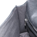 BALLY Business Bag Leather Black Silver Auth BSZ315-21