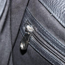 BALLY Business Bag Leather Black Silver Auth BSZ315-22
