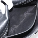 BALLY Business Bag Leather Black Silver Auth BSZ315-23