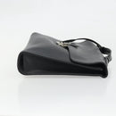 BALLY Business Bag Leather Black Silver Auth BSZ315-3