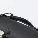 BALLY Business Bag Leather Black Silver Auth BSZ315-8