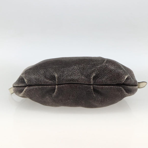 PRADA Chain Hand Bag Leather White Silver Auth BSZ318V