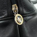 Christian Dior Hand Bag Leather Black Gold Auth BSZ319A-17
