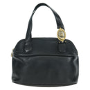Christian Dior Hand Bag Leather Black Gold Auth BSZ319A-13