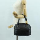 Christian Dior Hand Bag Leather Black Gold Auth BSZ319A-22