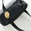 Christian Dior Hand Bag Leather Black Gold Auth BSZ319A-6