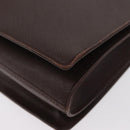 Salvatore Ferragamo Gancini Hand Bag Leather Brown Silver Auth BSZ320-13