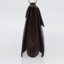 Salvatore Ferragamo Gancini Hand Bag Leather Brown Silver Auth BSZ320-5