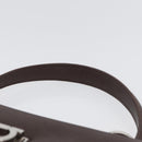 Salvatore Ferragamo Gancini Hand Bag Leather Brown Silver Auth BSZ320-8
