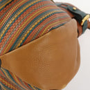 DELVAUX Shoulder Bag Leather Green Gold Auth BSZ321-9