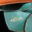 DELVAUX Shoulder Bag Leather Green Gold Auth BSZ321-11