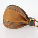 DELVAUX Shoulder Bag Leather Green Gold Auth BSZ321-3