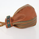 DELVAUX Shoulder Bag Leather Green Gold Auth BSZ321-4