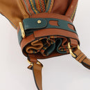 DELVAUX Shoulder Bag Leather Green Gold Auth BSZ321-6