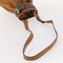 DELVAUX Shoulder Bag Leather Green Gold Auth BSZ321-7