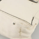 Chloe Paddington Hand Bag Leather White Silver Auth BSZ323-15