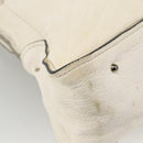 Chloe Paddington Hand Bag Leather White Silver Auth BSZ323-16