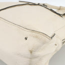 Chloe Paddington Hand Bag Leather White Silver Auth BSZ323-17