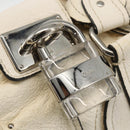 Chloe Paddington Hand Bag Leather White Silver Auth BSZ323-18