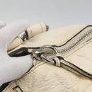 Chloe Paddington Hand Bag Leather White Silver Auth BSZ323-10
