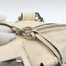 Chloe Paddington Hand Bag Leather White Silver Auth BSZ323-19