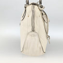 Chloe Paddington Hand Bag Leather White Silver Auth BSZ323-3
