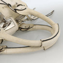 Chloe Paddington Handtas Leer Wit Zilver Auth BSZ323-7